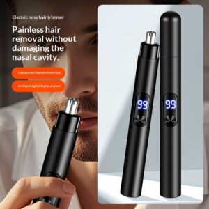 Electric Nose Hair Trimmer for Men - Portable Grooming Tool with Precision Blades
